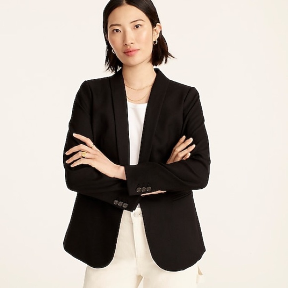 J.Crew Parke Blazer in Wool Flannel Black
